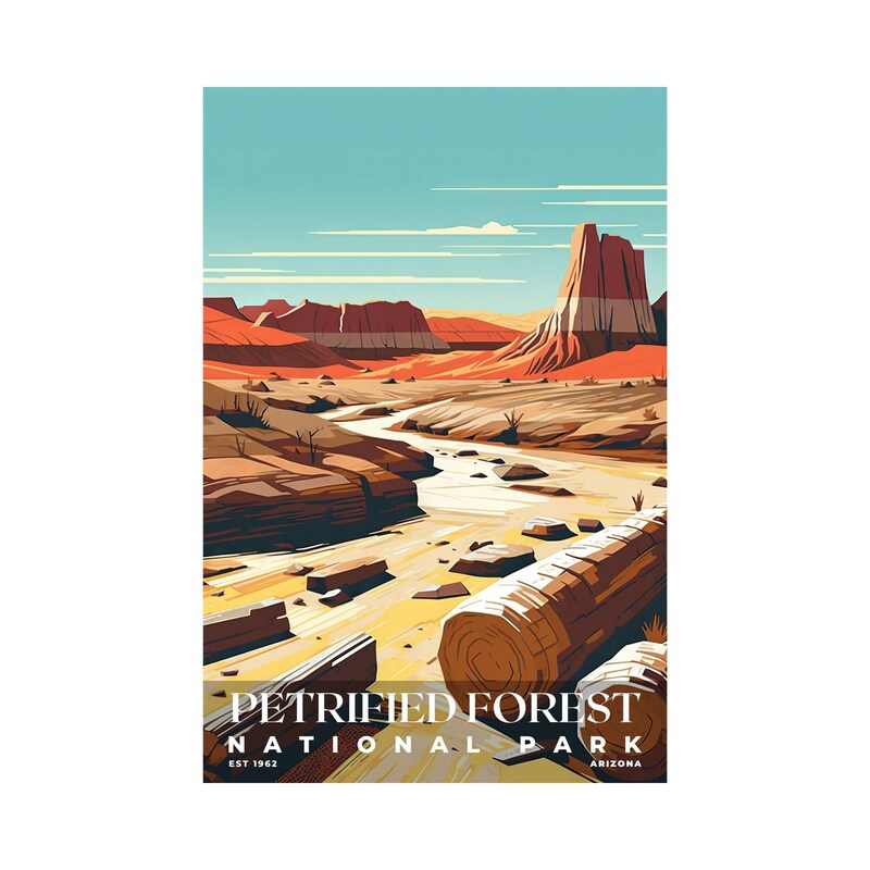 Petrified Forest National Park Poster, Travel Art, Office Poster, Home Decor | S3